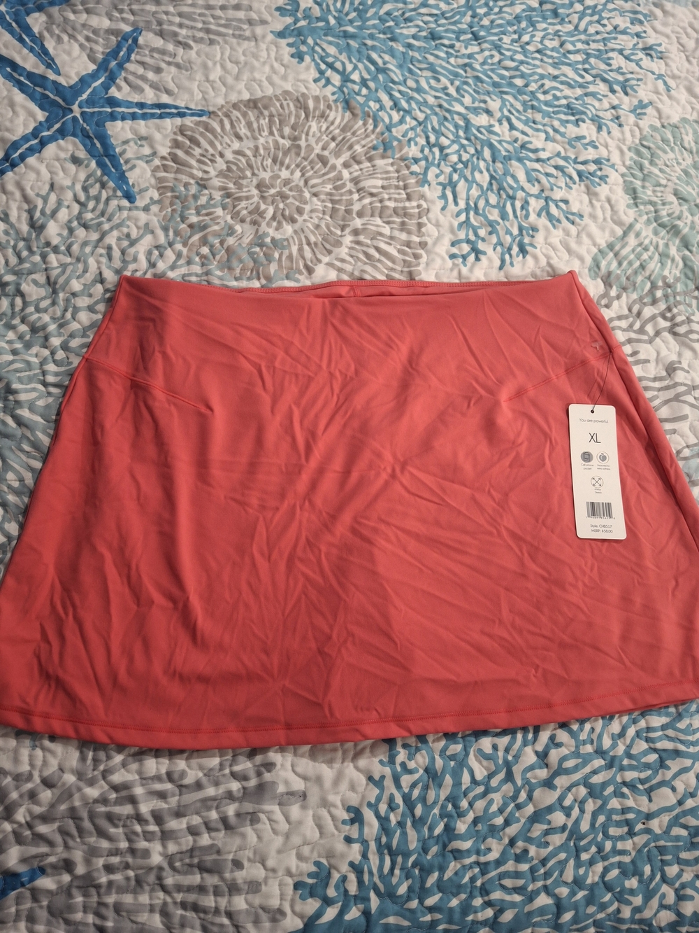 Coral Mini Skirt with Smooth A-Line Silhouette - XL